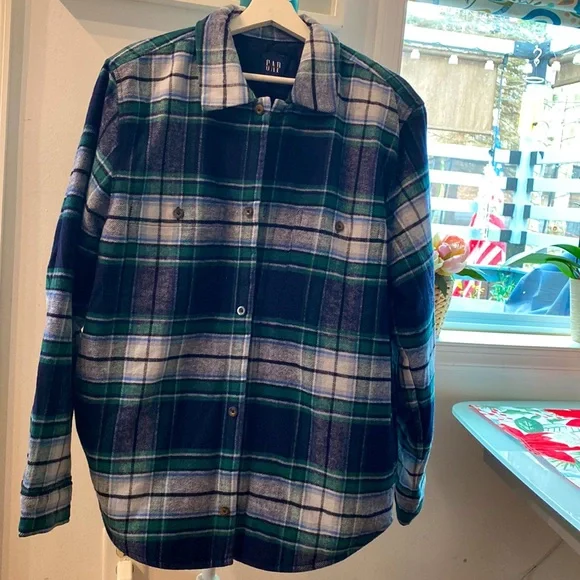 GAP-Plaid Quilted Shirt Jacket🎄